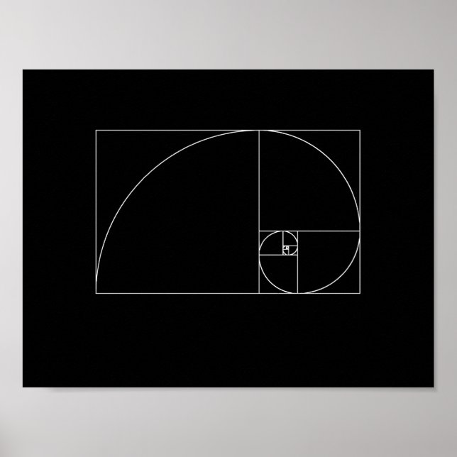Poster Fibonacci Espiral (Frente)