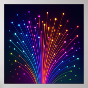 Poster Fibra Óptica Colorida