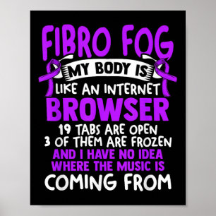 Poster Fibro - Fibro Sobrevivente Fibromialgia Engraçada