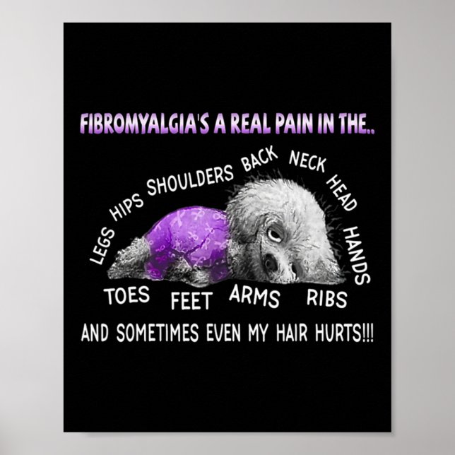Poster Fibromialgia é uma dor real, bicho-da-flor 1 (Frente)