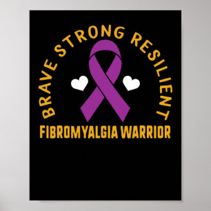 Poster Fibromialgia Resiliente Forte Sensibilização do Gu