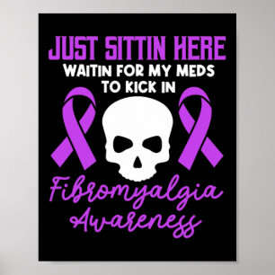 Poster Fibromialgia Sensibilização Fibro Guerreiro Roxo F