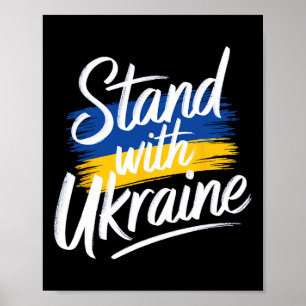 Poster Ficar Com a Ucrânia Apoiar Solidariedade Paz Ucrân