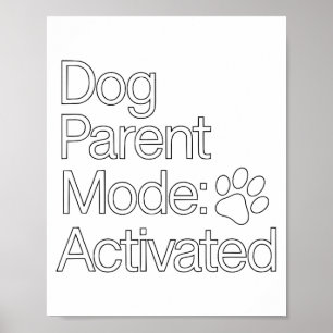 Poster Ficar Em Casa Pai de Cachorro _ Modo Pai de Cachor