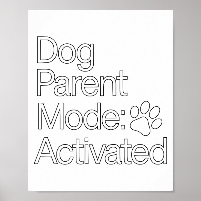 Poster Ficar Em Casa Pai de Cachorro _ Modo Pai de Cachor (Frente)