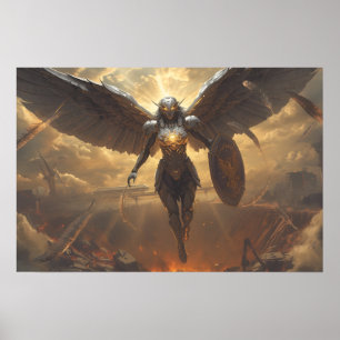 Poster Ficção Científica Fantasia: Valquíria do Amanhecer