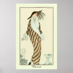 Poster Fierce Lady Vintage Art Deco Fashion