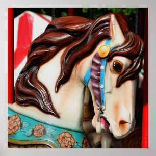 Poster Fiery Carousel Horse