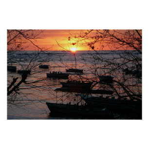 Póster Fiery Costa Rica Sunset em Tamarindo
