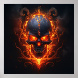 Poster Fiery Death's Head