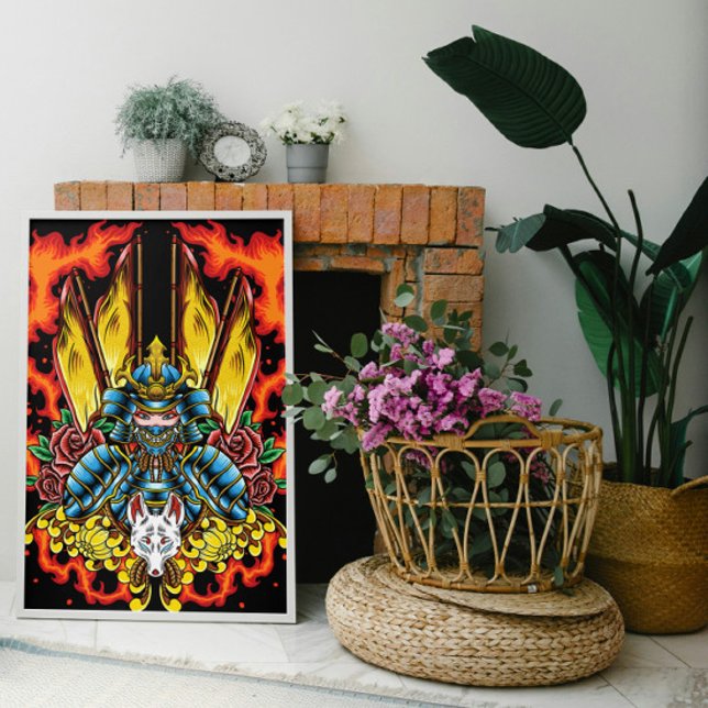 Poster Fiery Geisha Samurai (Criador carregado)