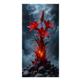 Póster Fiery Lily Fantasy