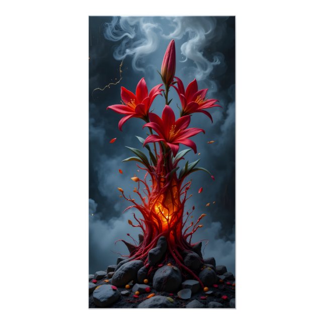 Póster Fiery Lily Fantasy (Frente)
