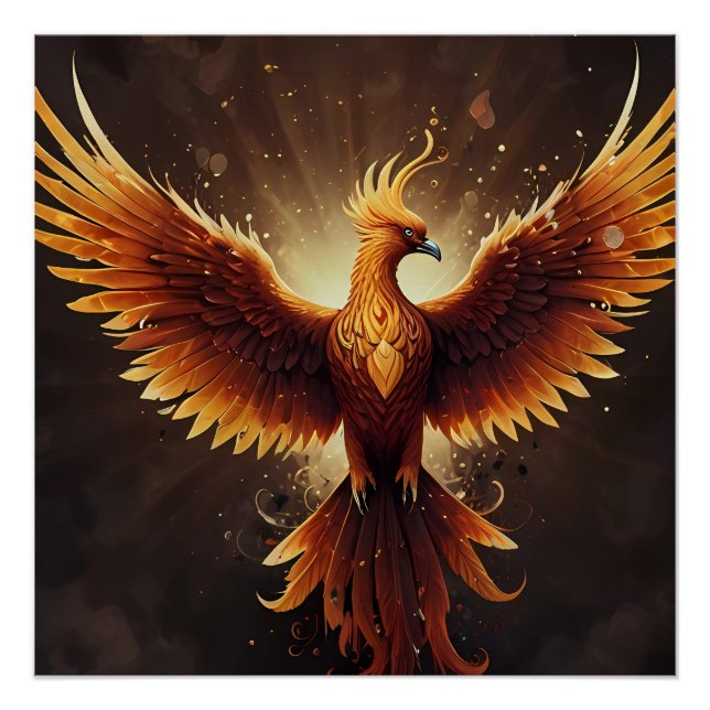 Póster Fiery Phoenix Cushion (Frente)