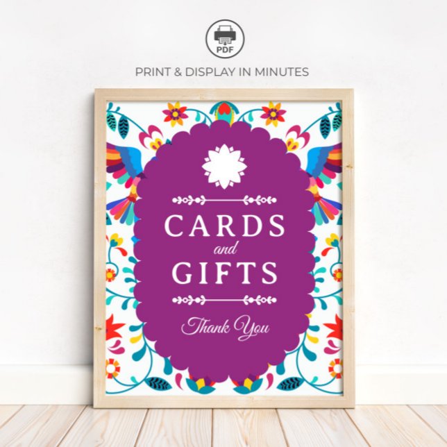 Poster Fiesta Cards and Gifts Bridal Shower Sign (Criador carregado)
