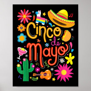 Poster Fiesta Cinco De Mayo Funny Partido Mexicano 5 De M
