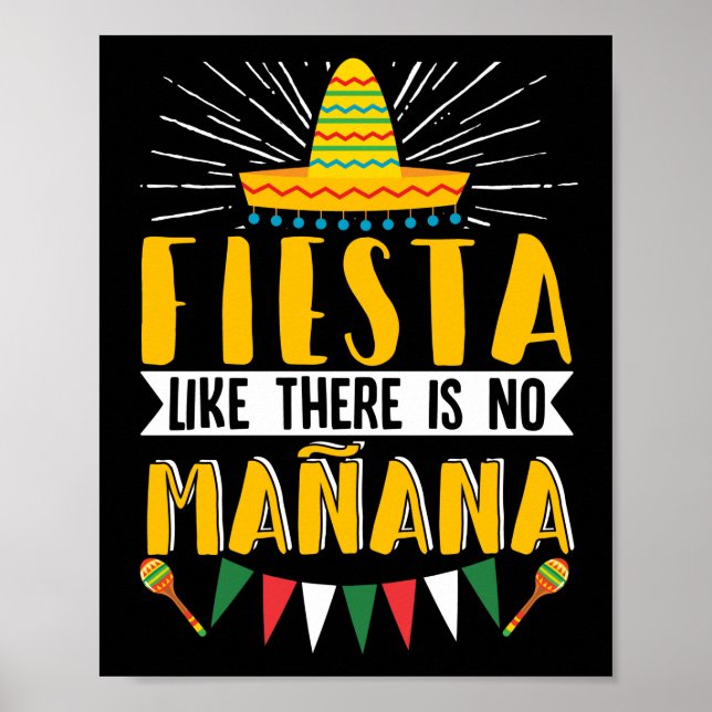 Poster Fiesta Como Se Não Houvesse Manana Cinco De Mayo (Frente)