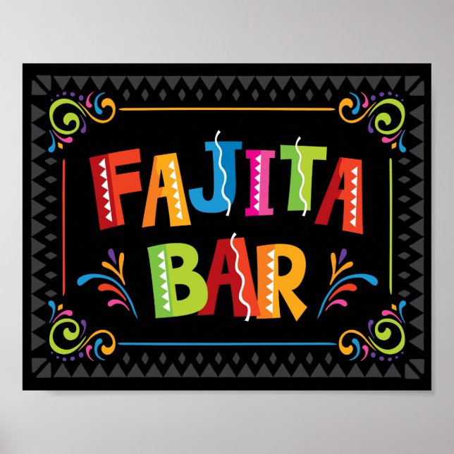 Poster Fiesta FAJITA - Sinal de BAR (Frente)