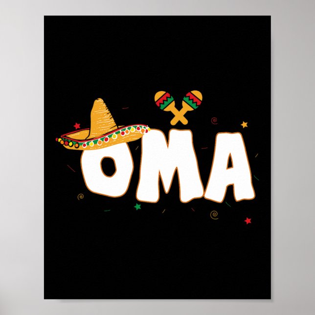 Poster Fiesta, Partido Mexicano Cinco De Mayo Oma Grandma (Frente)