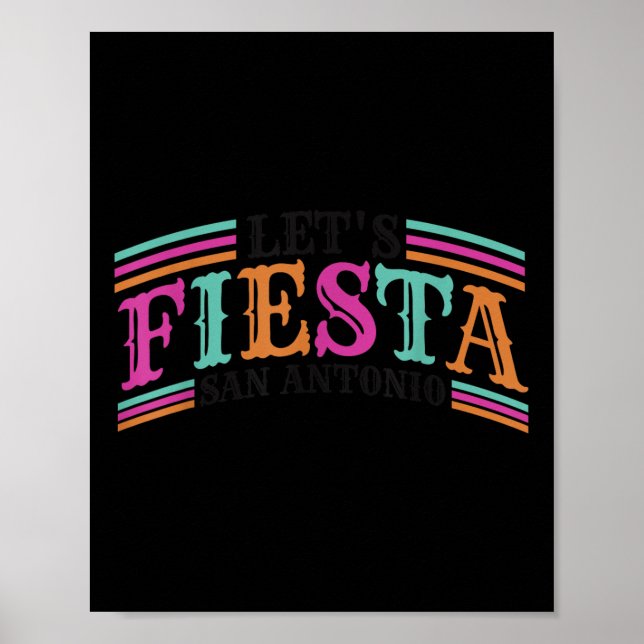 Poster Fiesta Squad San Antonio Texas Cinco De Mayo Lets (Frente)