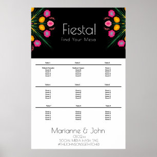 Poster Fiesta Wedthday - Gráfico Sentado Mexicano