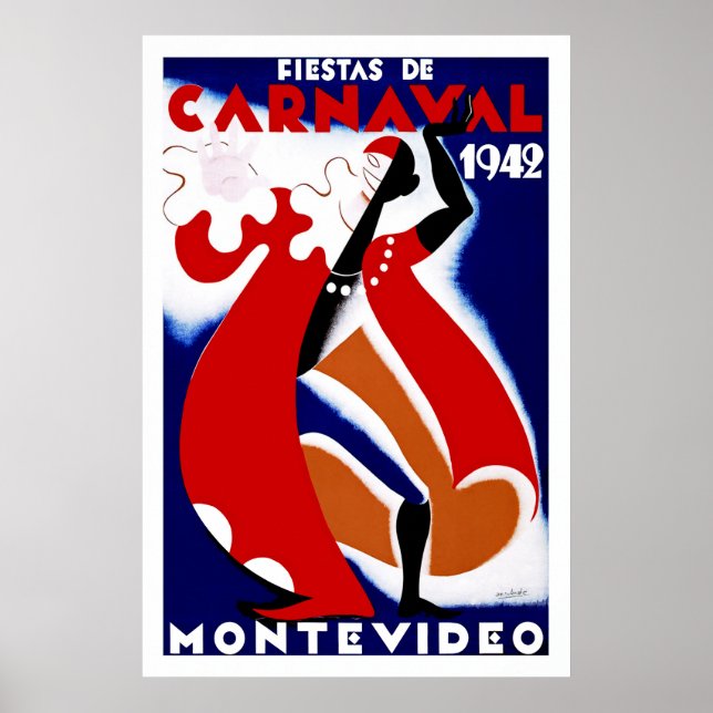Poster Fiestas de Carnaval ~ Montevideo (Frente)