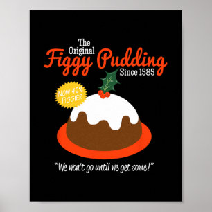 Poster Figgy Pudim Retro T Natal