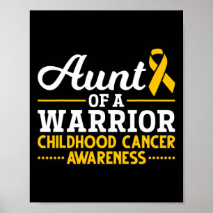 Poster Fighter Cancer da Tia da Infância Cancer Awaren