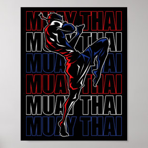 Poster Fighter Muay Thai Sports Martial Arts Mma Thailand