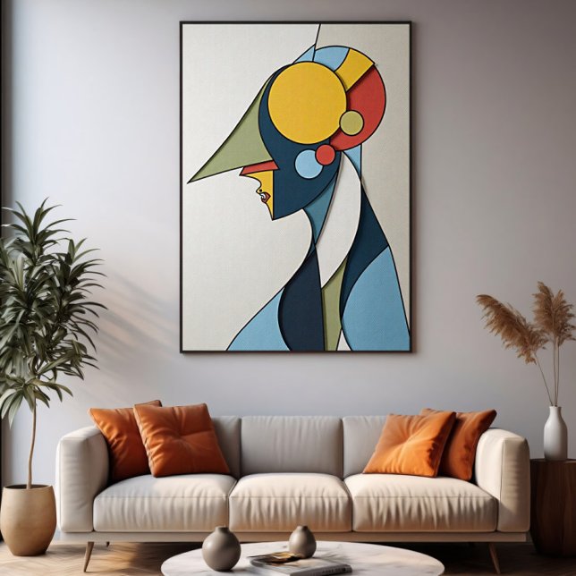 Poster Figura Abstrata Vibrante (Criador carregado)