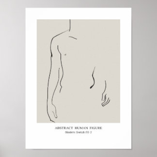 Poster Figura abstrato humana
