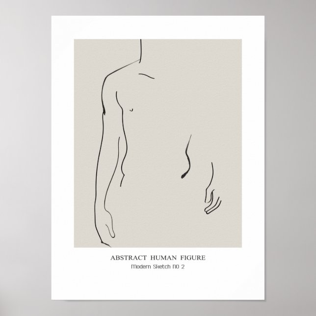 Poster Figura abstrato humana (Frente)
