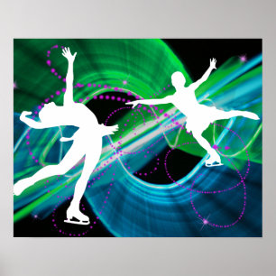 Póster Figura Bedazzled patinagem no gelo dos patinadores