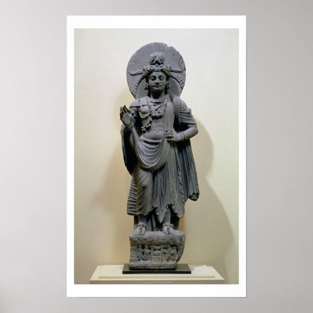 Póster Figura Bodhisattva, de Mekha-Sanda perto de Shabaz (Frente)