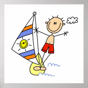 Póster Figura da vara do Parasailing