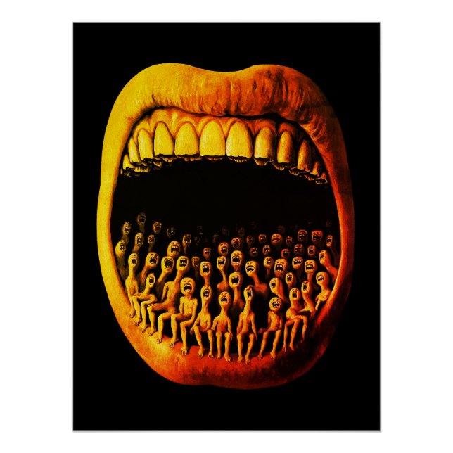 Póster Figura de Horror Expressionista Sombrio Surrealist (Frente)