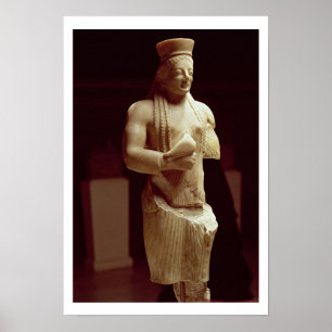 Póster Figura de Kore de um Athenian fêmea novo que