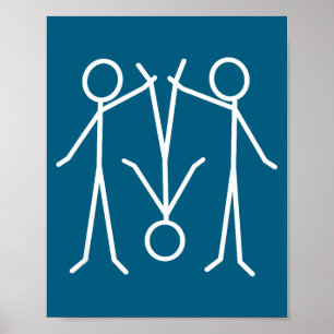 Poster Figura de Palito Engraçada