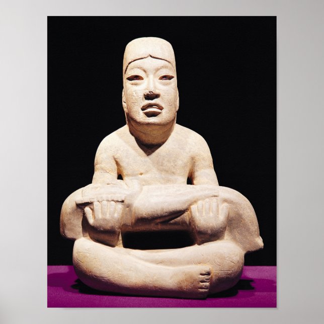 Póster Figura de pernas cruzadas segurando um bebê, Olmec (Frente)