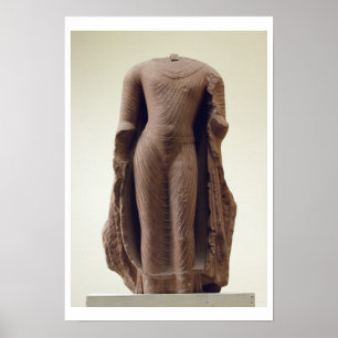 Póster Figura de um Buddha ereto, Jamalpur, Mathura (com