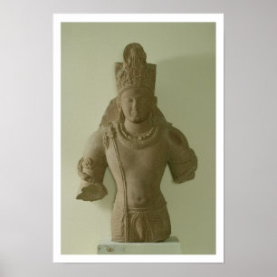 Póster Figura do senhor Vishnu, Mathura (arenito