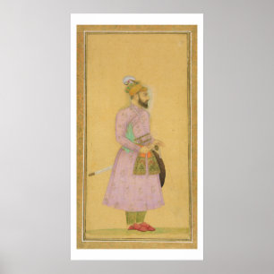Póster Figura ereta de um príncipe de Mughal, do pequeno