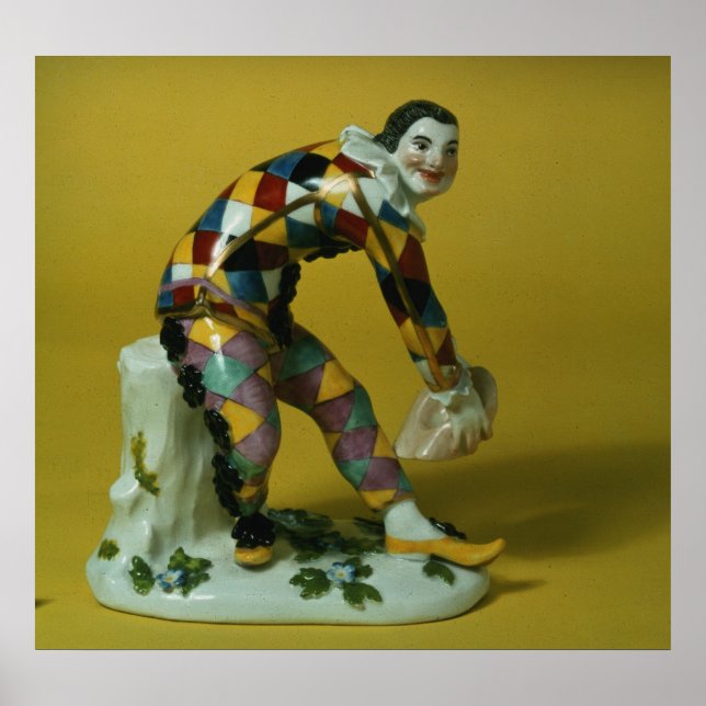 Poster Figura Meissen de Harlequin, c.1750 (Frente)