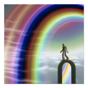 Póster Figura Misteriosa no Portal Inter-Dimensional