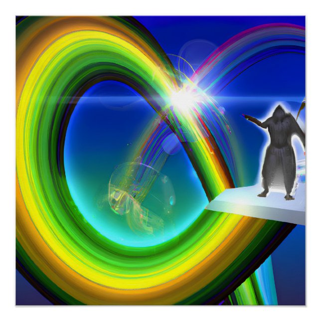 Póster Figura Misteriosa no Portal Inter-Dimensional (Frente)