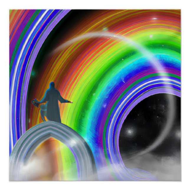 Póster Figura Misteriosa no Stargate Inter-Dimensional (Frente)