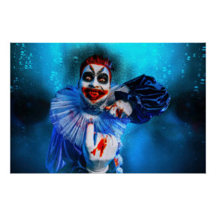 Póster figura sinistra de palhaço de Halloween da Slipper