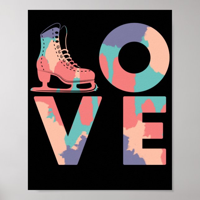 Poster Figura Skater Love Ice Skating (Frente)