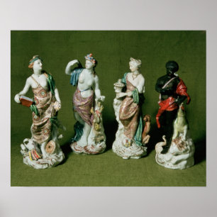 Póster Figuras da porcelana de Plymouth dos quatro