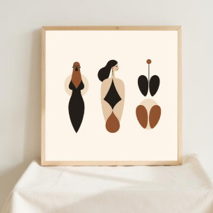 Poster Figuras Silenciosas em Flor